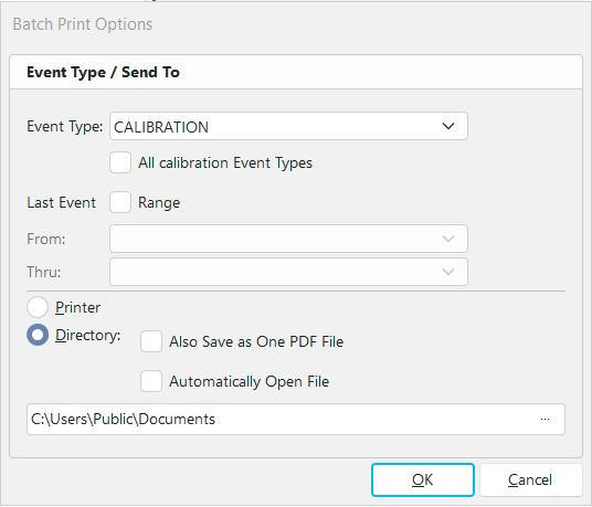Print Options Dialog