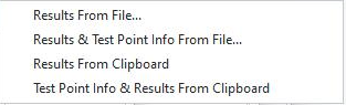 Import Menu Options