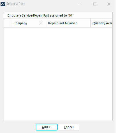 Choose Repair Part