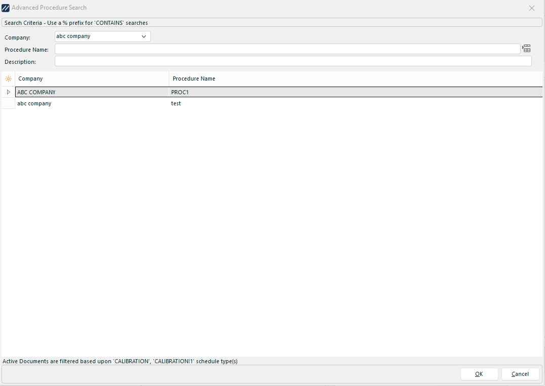 Add Test Event Procedure Dialog