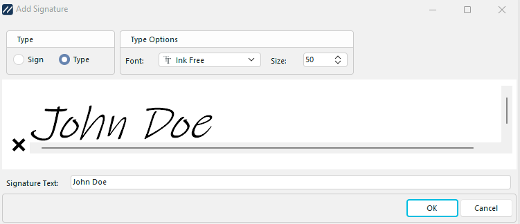 Add Event Signature Dialog