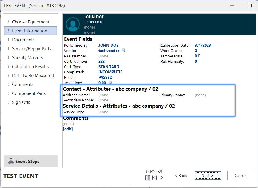 Event Attributes Within Event Layout