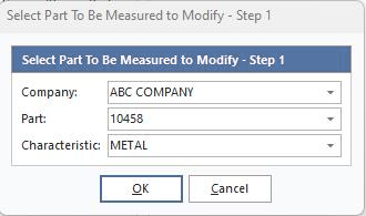 Select Part To Be Measured To Modify