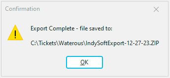 Export File Save Location