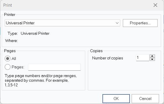 Flowchart Print Confirmation Dialog