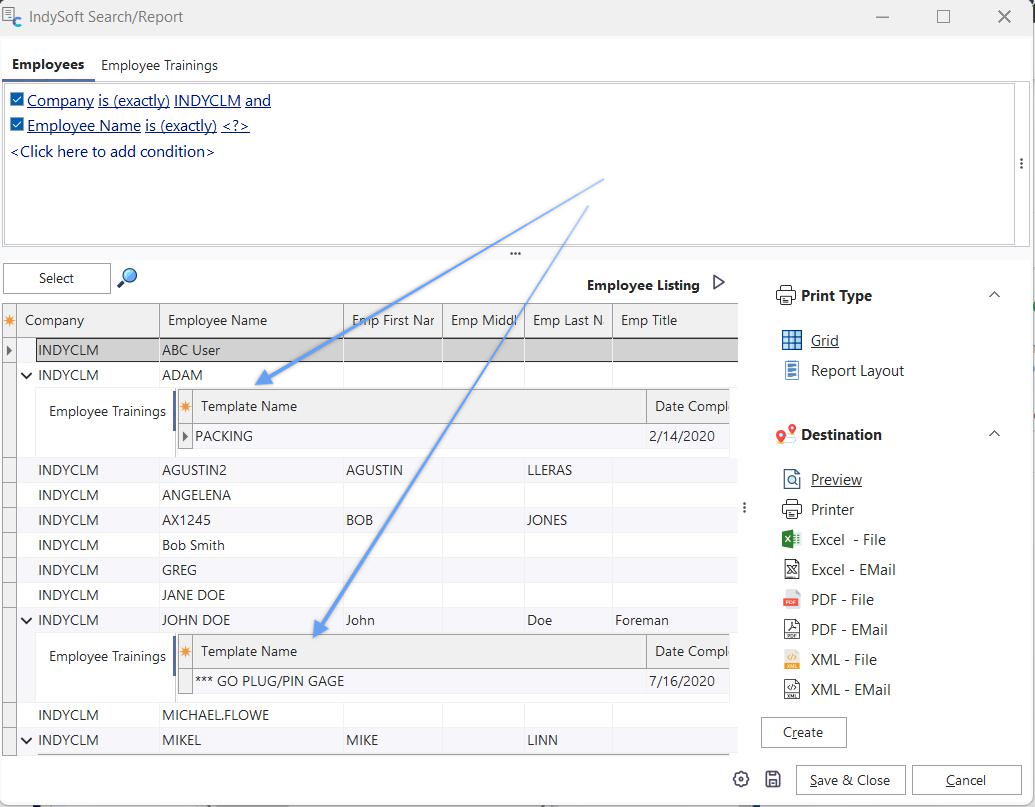 Example - Multiple Detail Types
