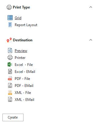 Report Output Tab