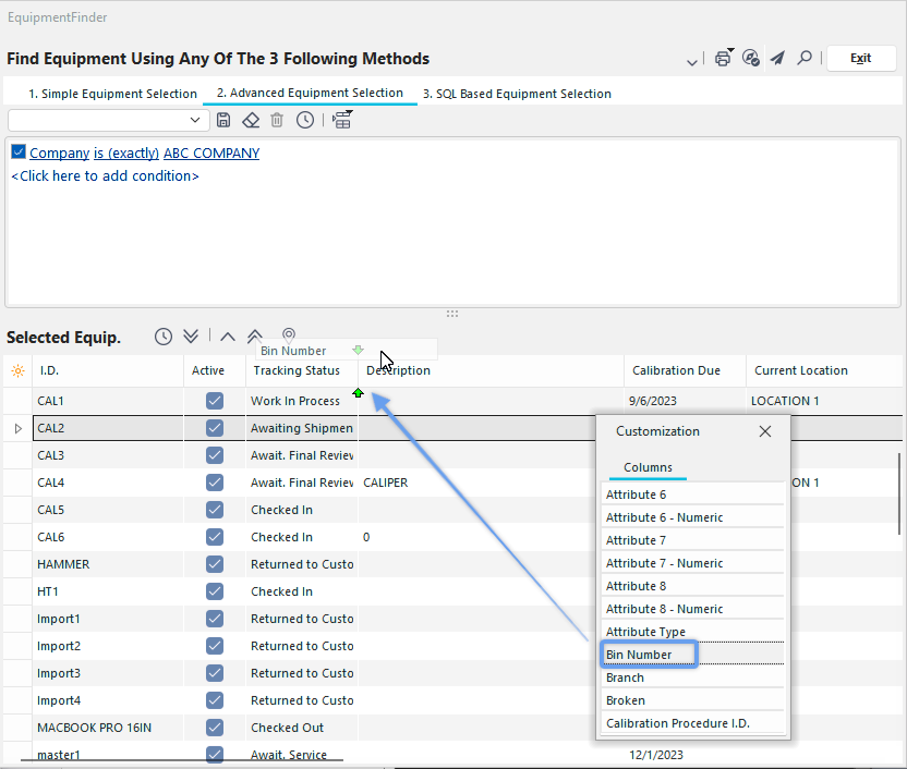 Moving the headers in and out of view using the 'Customize' box