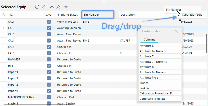 Grid Customization - Moving Headers