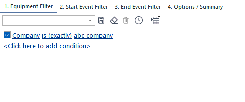 History Time Difference - Step 1. Equipment Filter
