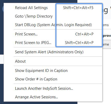 Keyboard Shortcut Reminders - Header Menu Items
