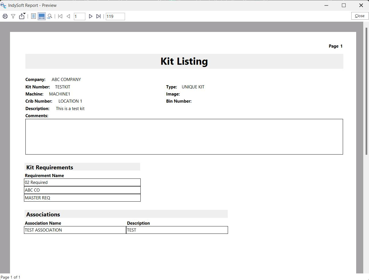 Kits - Standard Report Example
