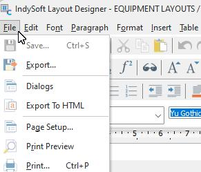 Home...File Menu Dropdown