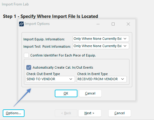 Import Options