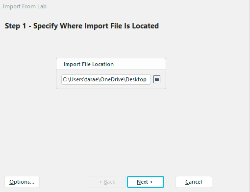 Import From Customer - Step 1