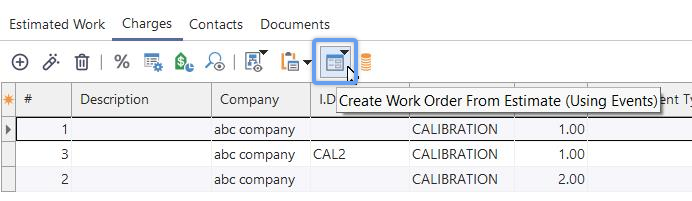 Estimate - Create WO from Estimate (using Events)