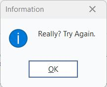 Abort Action Prompt from a script.