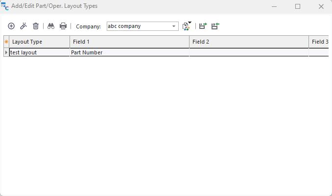 Part/Operation Layout Types Dialog