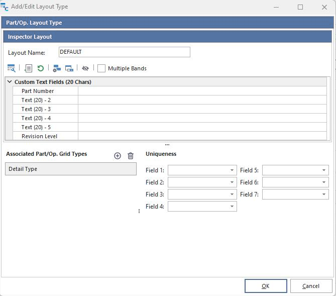 Part/Ops - Add/Edit Layout Type Dialog