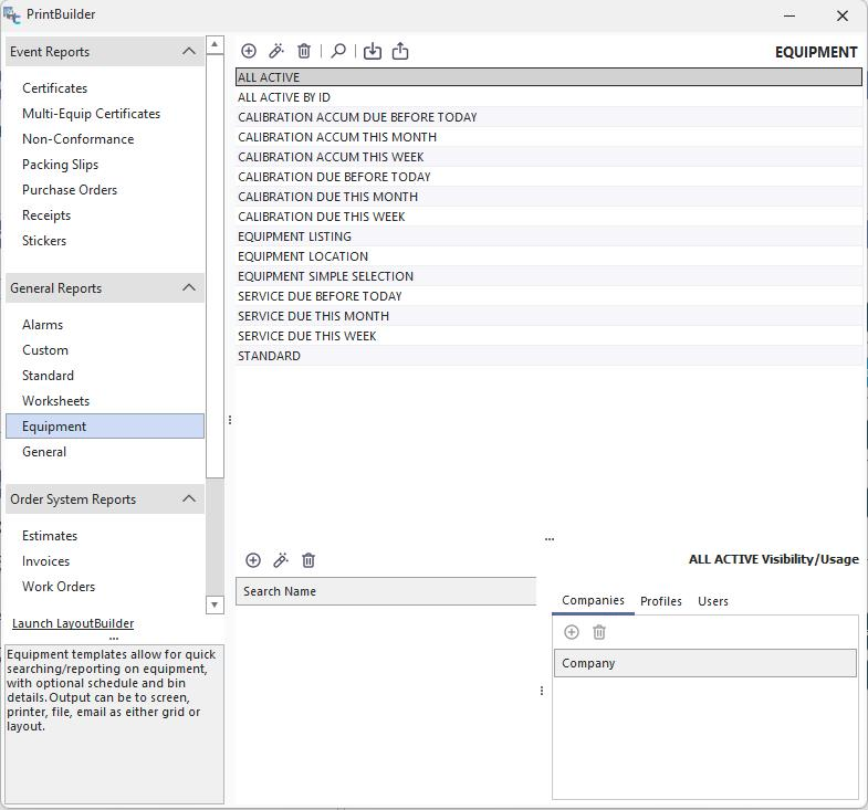 PrintBuilder Main Screen
