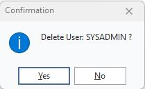 Remove User Confirmation