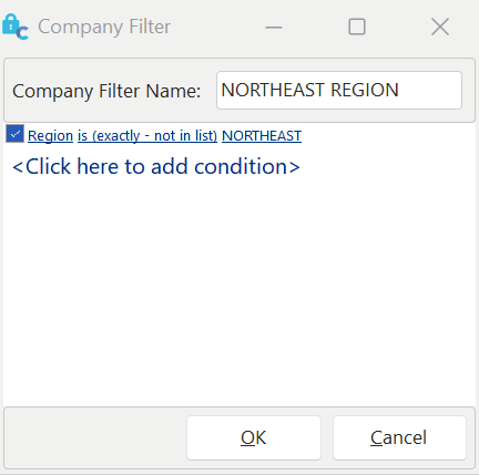 Example Company Filter