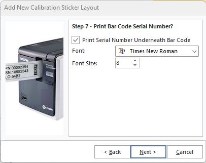 Add New Cal. Sticker Layout - Step 7