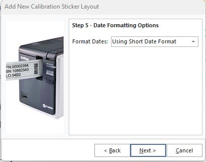 Add New Cal. Sticker Layout - Step 5