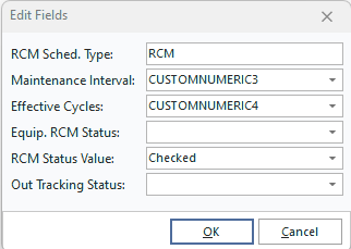 RCM Setup...Configuration...Edit Fields