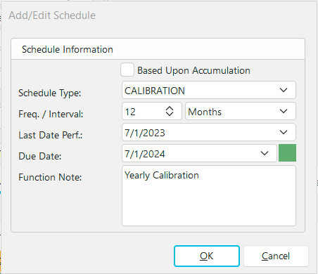 Schedule Information