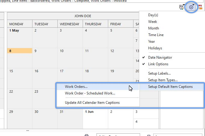 Work Scheduling Module - Options
