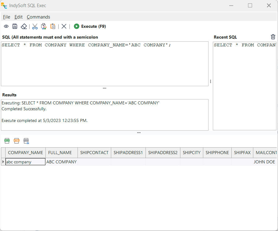 SQL Exec Utility