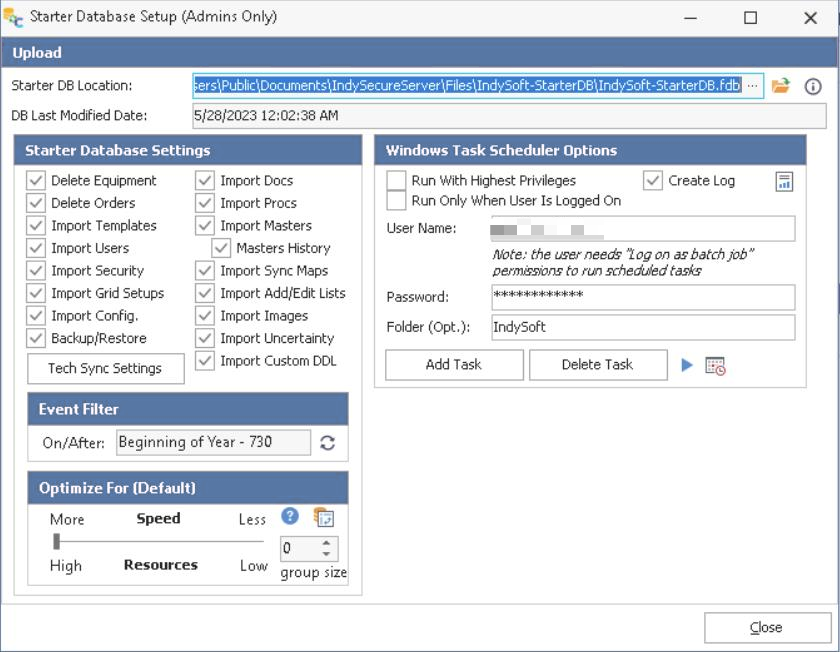 Starter Database Setup