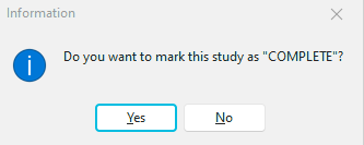 Mark Study Complete