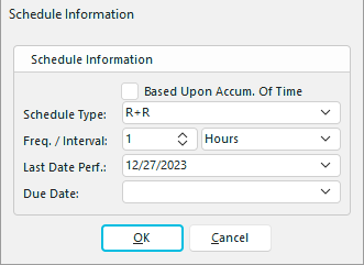 Schedule Information