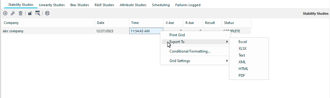 Grid Options