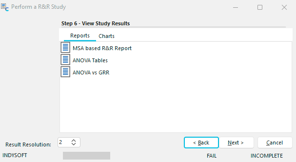 Step 6 - View Study Results (Reports)