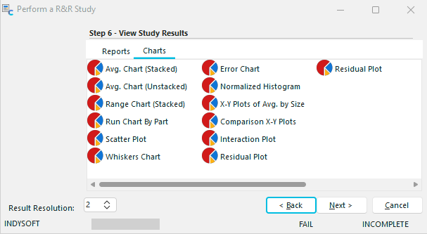 Step 6 - View Study Results (Charts)
