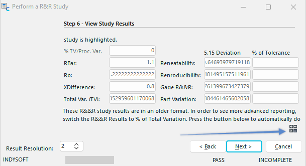 Step 6 - View Study Results (older format)