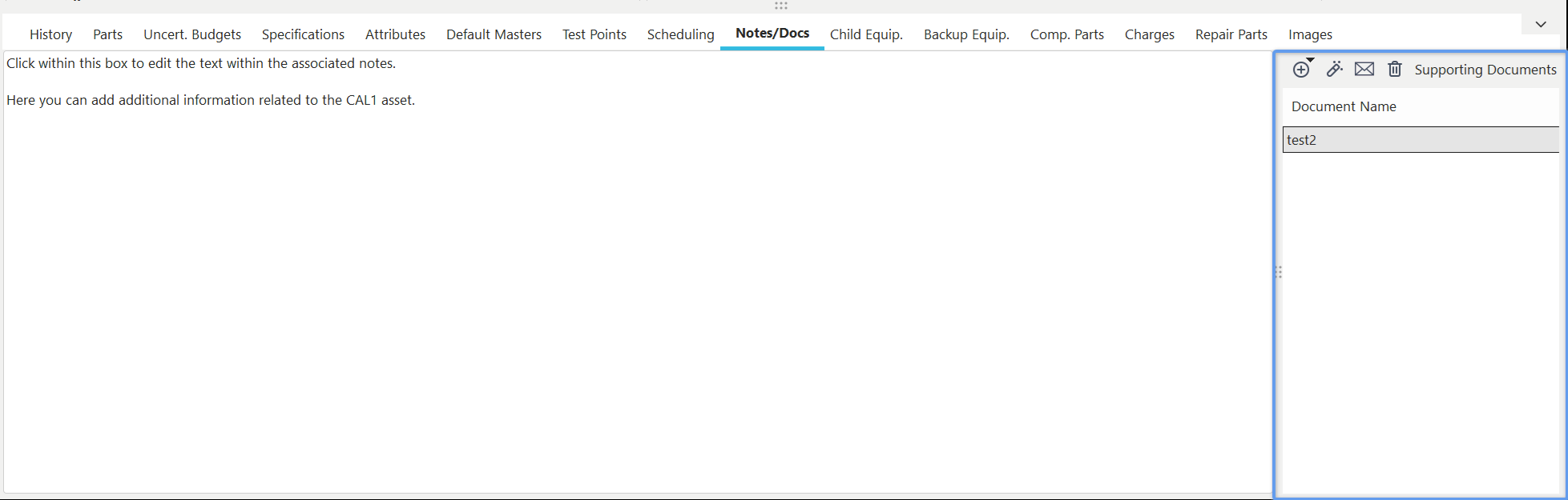 Notes/Docs Dialog
