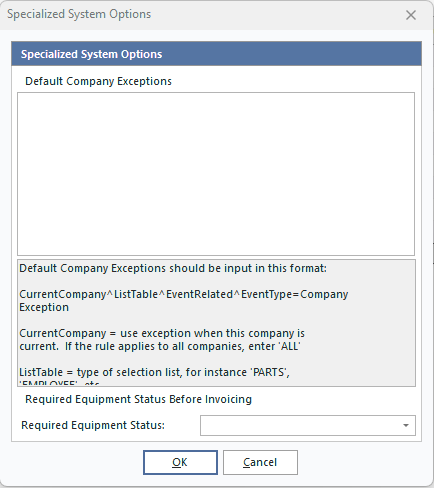 Specialized System Options