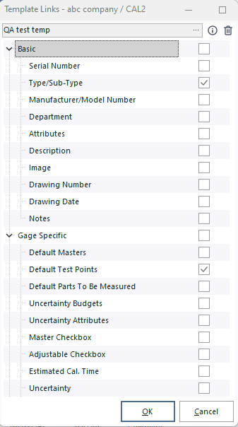 Template Linked - Filtered Example