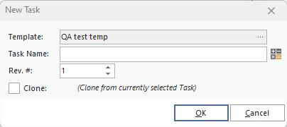 New Task Dialog