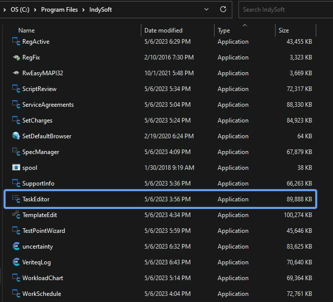 Locate Task Editor
