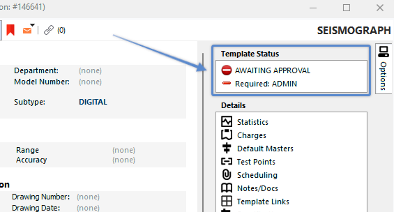 Template Approval Status - Template Editor