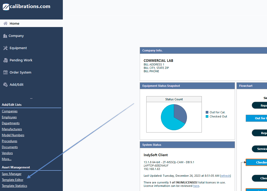 Template Editor Menu Link - default IndySoft Home Layout