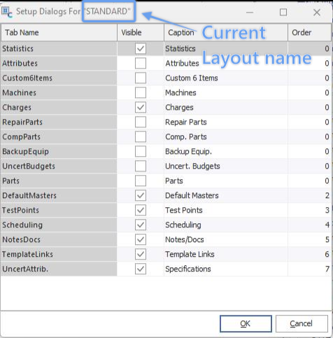 Setup Dialogs