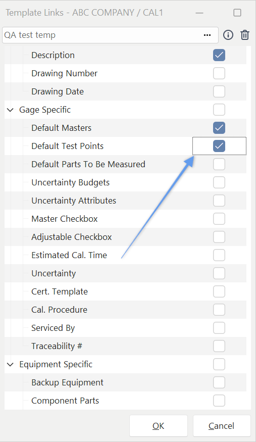 Example - Default Masters Template Link