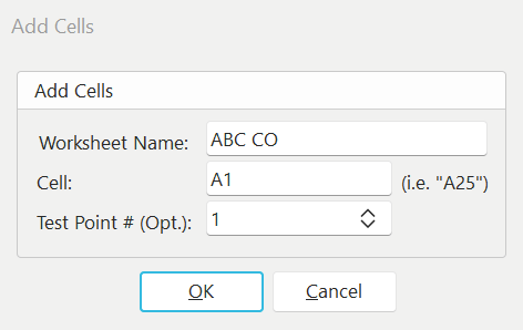 Add Excel Cells (Cells)