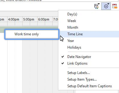 Time Line View Options